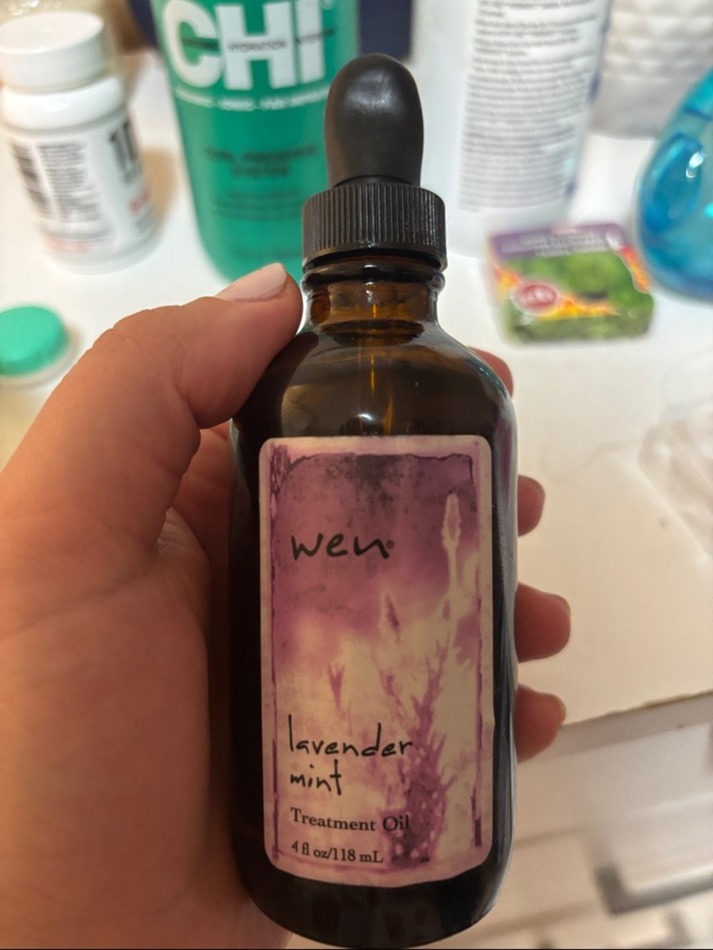 WEN Lavender Mint Treatment Oil - Purple Label Brown Bottle